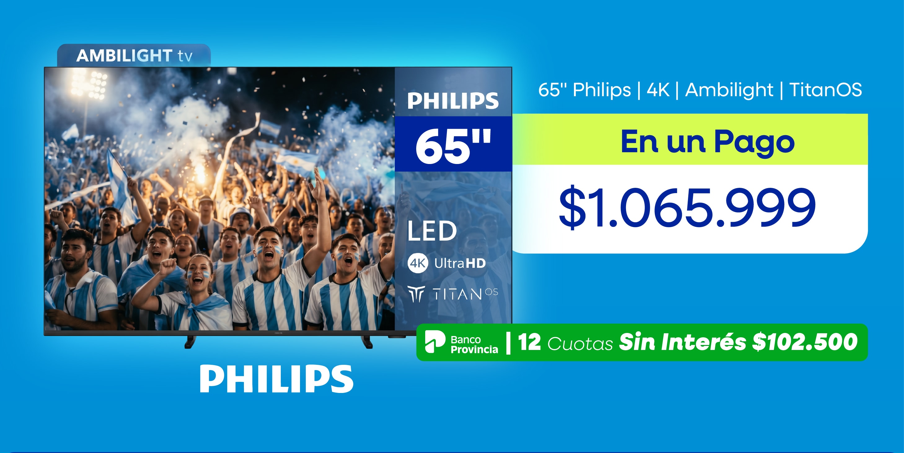 65" TCL | 4K - UHD | Android Tv En un Pago $989.999 Banco Provincia BNA NX | 9 Cuotas Sin Interés $122.223